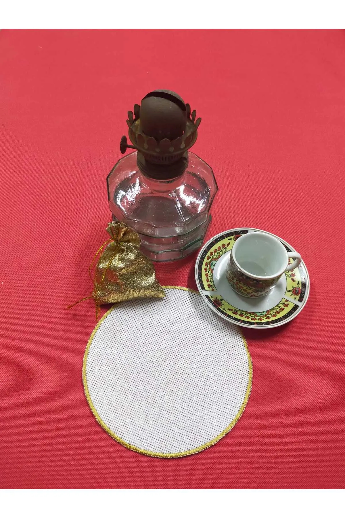 YUVARLAK GOLD SUNUM PEÇETESİ- 6 ADET  -