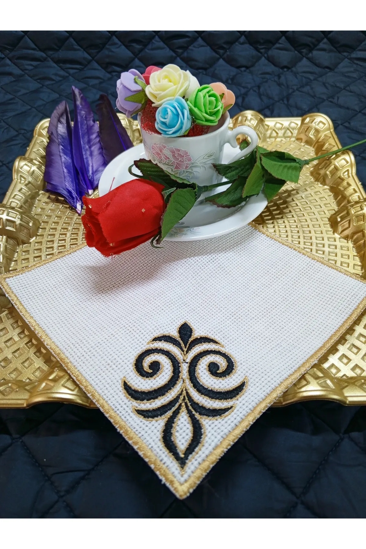 MARAŞ 1 EKRU SUNUM PEÇETESİ 6 ADET - 6 ADET  -