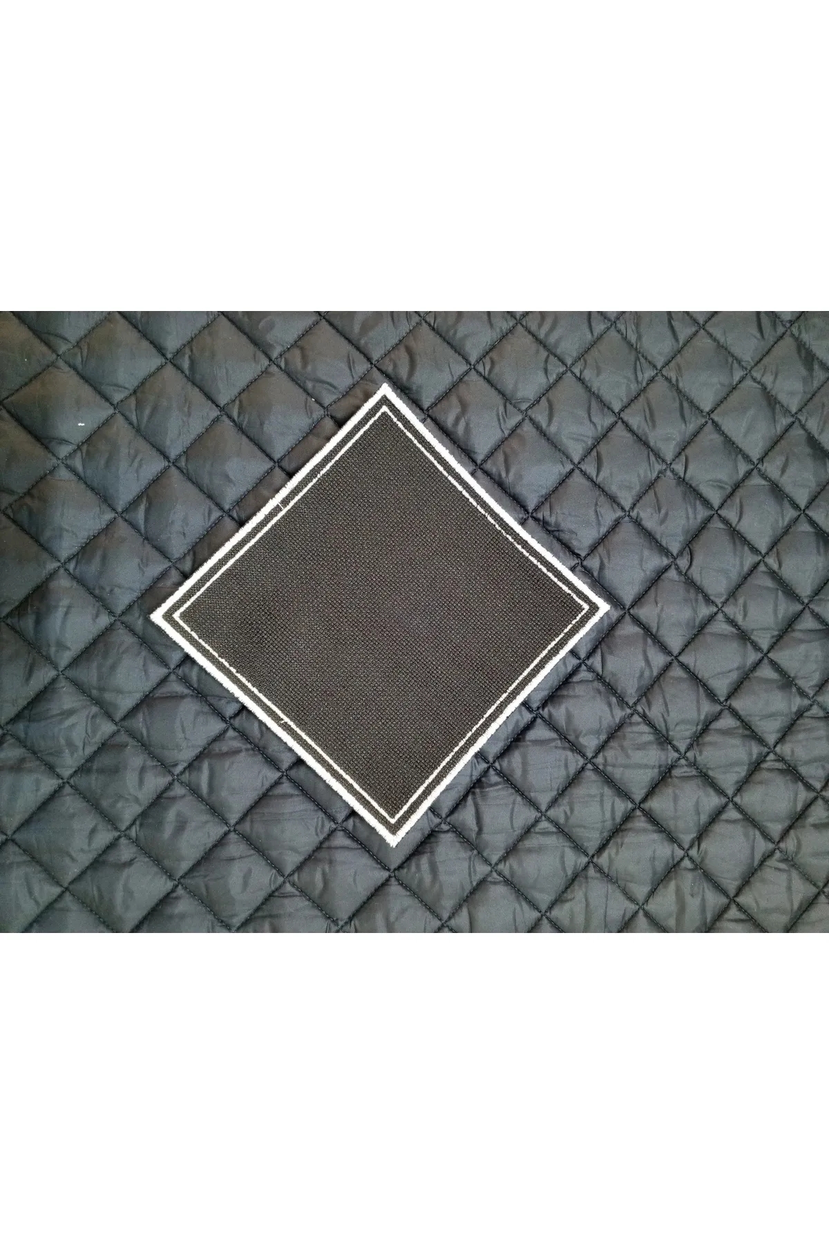 İÇ İÇE KARE GÜMÜŞ SİYAH SUNUM  PEÇETESİ - 6 ADET  -
