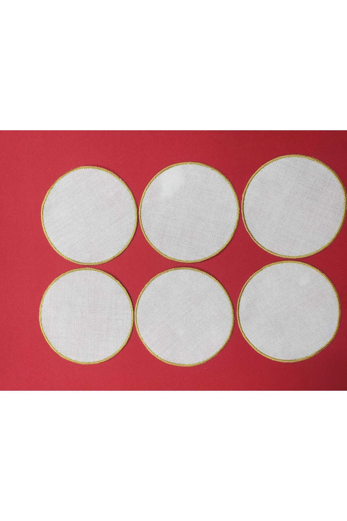 YUVARLAK GOLD SUNUM PEÇETESİ- 6 ADET  -