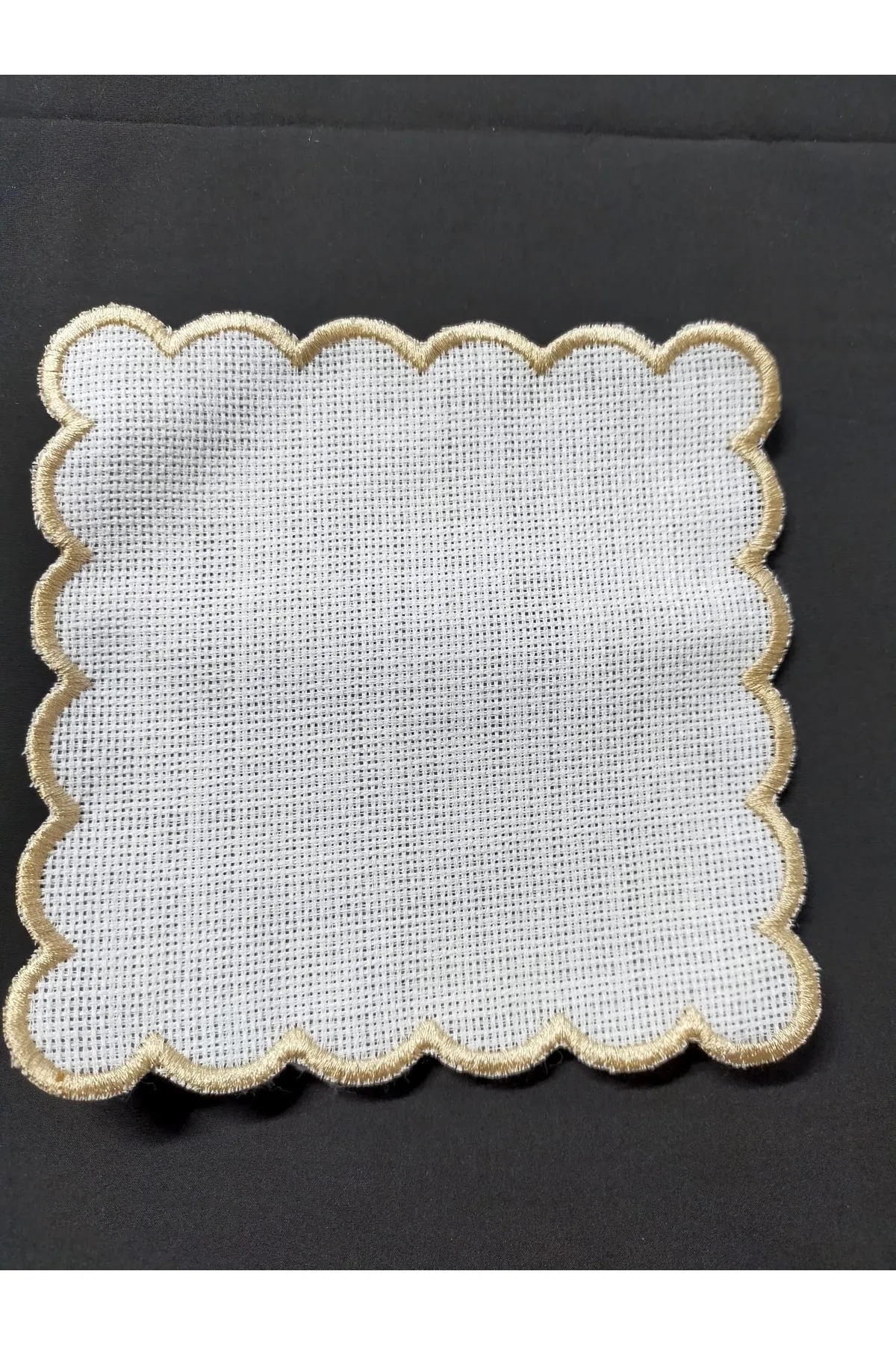 GOLD KARE DALGALI SUNUM PEÇETESİ  - 6 ADET  -