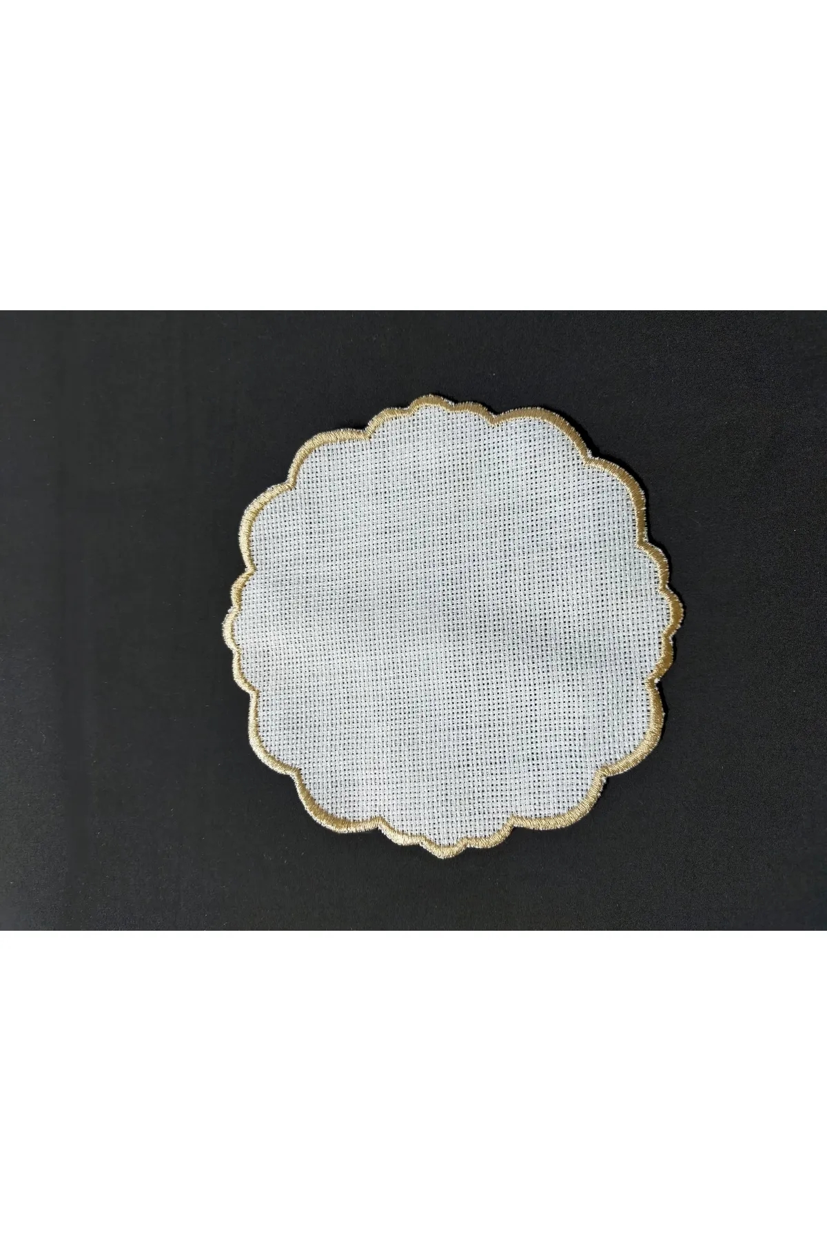 GOLD YUVARLAK DALGALI SUNUM PEÇETE  - 6 ADET  -