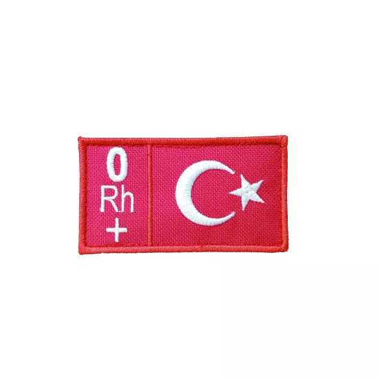 Türk Bayraklı 0 Rh+ Kan Grubu, Nakış Arma Patch