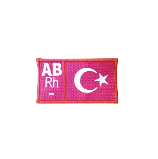 Türk Bayraklı AB Rh- Kan Grubu, Nakış Arma Patch