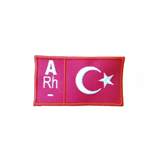 Türk Bayraklı A Rh- Kan Grubu, Nakış Arma Patch
