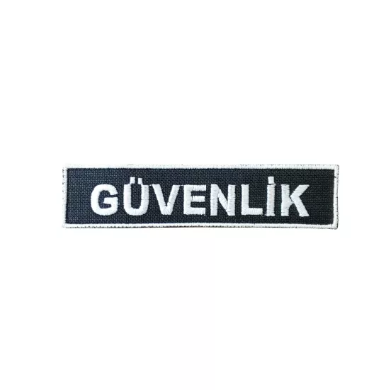 GÜVENLİK Yazılı Görev Yazısı Dikdörtgen Nakış Arma