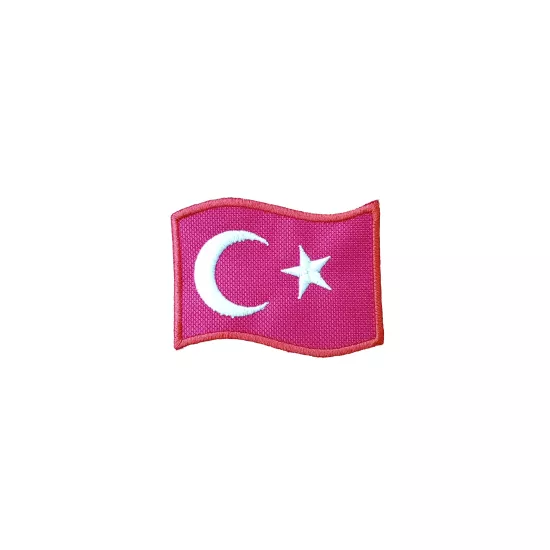 Dalgalanan Türk Bayrağı Nakış Arma, Patch